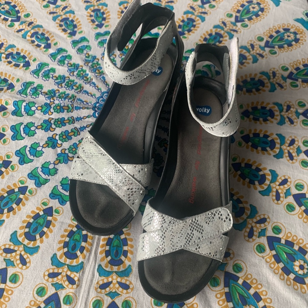 Women’s Wolky Silver Sandals
